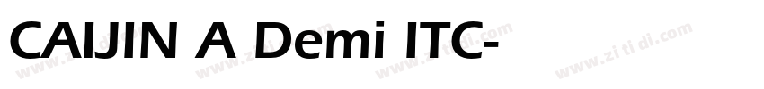 CAIJIN A Demi ITC字体转换